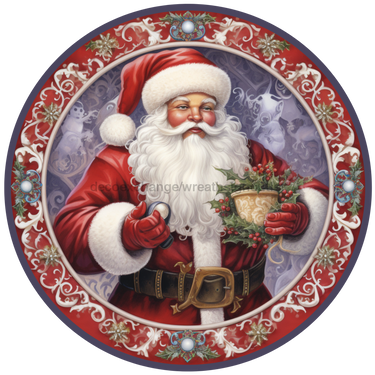 Christmas Sign, Santa Sign, DCO-00540, Sign For Wreath, 10